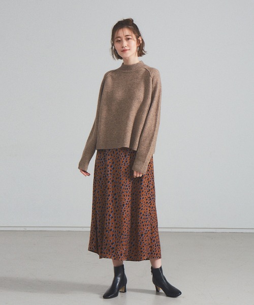 Abahouse Devinette（ドゥヴィネット）の「【Mylanka】ボトルネックニット（ニット/セーター・レディース・ピンク/モカ・フリー）」の5枚目の写真