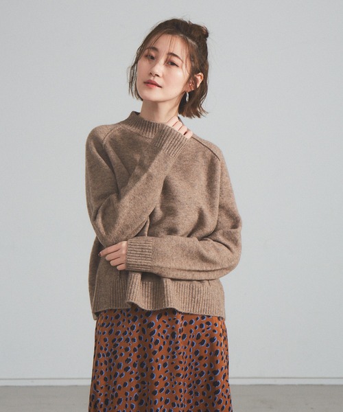 Abahouse Devinette（ドゥヴィネット）の「【Mylanka】ボトルネックニット（ニット/セーター・レディース・ピンク/モカ・フリー）」の7枚目の写真