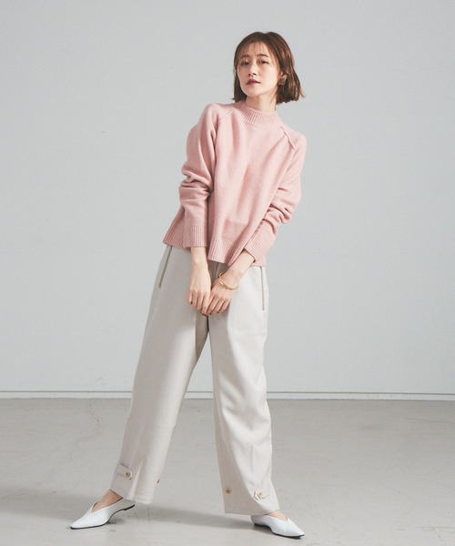 Abahouse Devinette（ドゥヴィネット）の「【Mylanka】ボトルネックニット（ニット/セーター・レディース・ピンク/モカ・フリー）」の8枚目の写真