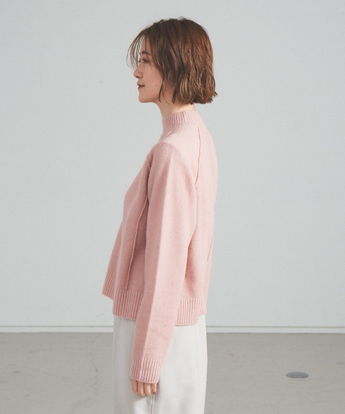 Abahouse Devinette（ドゥヴィネット）の「【Mylanka】ボトルネックニット（ニット/セーター・レディース・ピンク/モカ・フリー）」の10枚目の写真