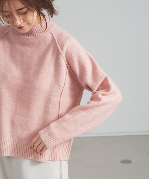 Abahouse Devinette（ドゥヴィネット）の「【Mylanka】ボトルネックニット（ニット/セーター・レディース・ピンク/モカ・フリー）」の12枚目の写真