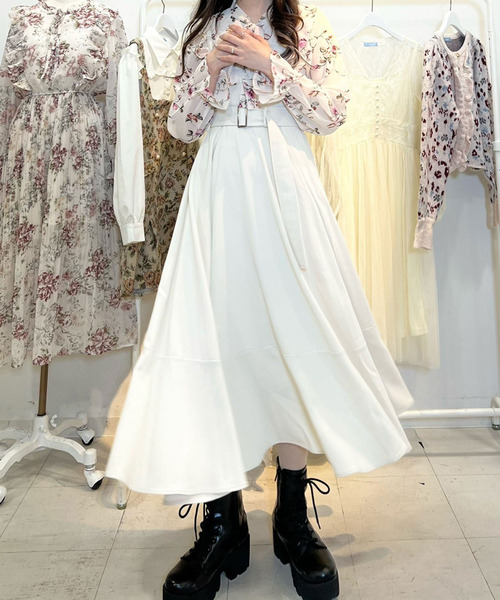 TITTY&CO.(ティティーアンドコー)の「【TITTY&CO.】フレアミディジャンスカ(ワンピース・レディース・マルチ/ブラック/アイボリー/ピンクベージュ/ブラック系その他/グレー系その他/インディゴブルー/ベージュ・X-SMALL/FREE)」の12枚目の写真