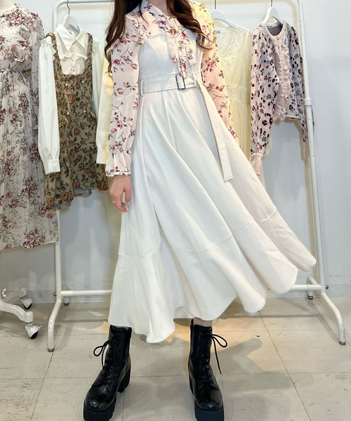 TITTY&CO.(ティティーアンドコー)の「【TITTY&CO.】フレアミディジャンスカ(ワンピース・レディース・マルチ/ブラック/アイボリー/ピンクベージュ/ブラック系その他/グレー系その他/インディゴブルー/ベージュ・X-SMALL/FREE)」の11枚目の写真