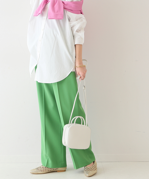 SLOBE IENA(スローブイエナ)の「カラーストレートパンツ◆(スラックス・レディース・グリーン/ネイビー/ピンク・34/36/38)」の21枚目の写真