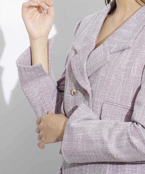 REDYAZEL（レディアゼル）の「ダブルボタンショートジャケット（テーラードジャケット・レディース・パープル/ブルー/グリーン・SMALL/MEDIUM）」の11枚目の写真