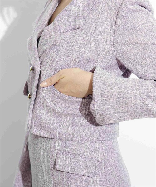 REDYAZEL（レディアゼル）の「ダブルボタンショートジャケット（テーラードジャケット・レディース・パープル/ブルー/グリーン・SMALL/MEDIUM）」の12枚目の写真