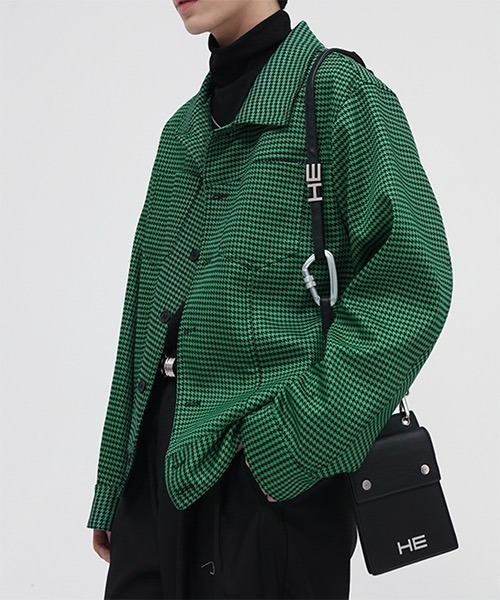 WESTBOY（ウエストボーイ）の「【WB ORIGINALS】Drop Shoulder Check Jacket WO22S1OT02（ブルゾン・メンズ・グリーン/ブラック・M/L/XL）」の3枚目の写真