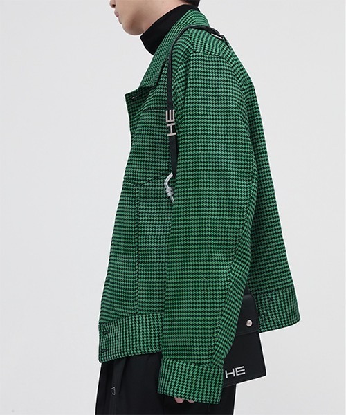 WESTBOY（ウエストボーイ）の「【WB ORIGINALS】Drop Shoulder Check Jacket WO22S1OT02（ブルゾン・メンズ・グリーン/ブラック・M/L/XL）」の4枚目の写真