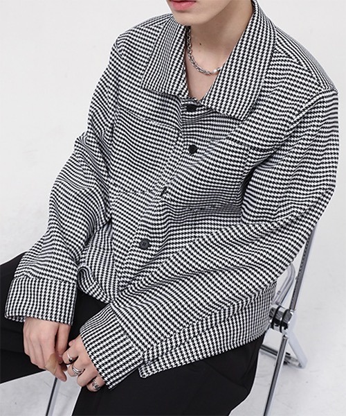 WESTBOY（ウエストボーイ）の「【WB ORIGINALS】Drop Shoulder Check Jacket WO22S1OT02（ブルゾン・メンズ・グリーン/ブラック・M/L/XL）」の11枚目の写真