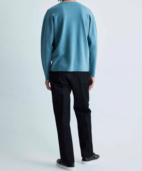 ADAM ET ROPE'（アダムエロペ）の「ミラノリブ クルーネックニット プルオーバー（ニット/セーター・メンズ・ブルー系その他5/ピンク系その他2/ホワイト系その他2・M/L/S）」の4枚目の写真