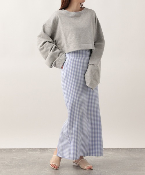 Heather（ヘザー）の「ショート丈スウェット　272275（スウェット・レディース・チャコールグレー/ライトグレー/ブルー・FREE）」の19枚目の写真