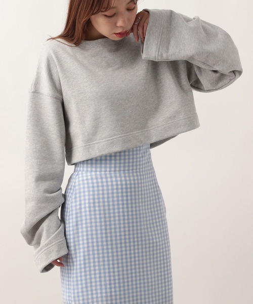 Heather（ヘザー）の「ショート丈スウェット　272275（スウェット・レディース・チャコールグレー/ライトグレー/ブルー・FREE）」の16枚目の写真