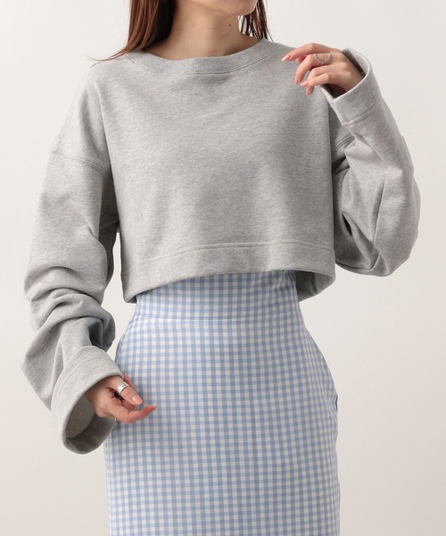 Heather（ヘザー）の「ショート丈スウェット　272275（スウェット・レディース・チャコールグレー/ライトグレー/ブルー・FREE）」の22枚目の写真