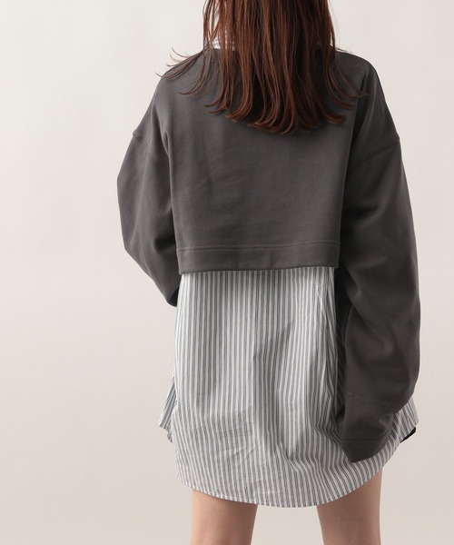 Heather（ヘザー）の「ショート丈スウェット　272275（スウェット・レディース・チャコールグレー/ライトグレー/ブルー・FREE）」の6枚目の写真