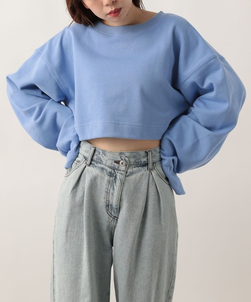 Heather（ヘザー）の「ショート丈スウェット　272275（スウェット・レディース・チャコールグレー/ライトグレー/ブルー・FREE）」の17枚目の写真