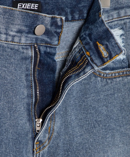 EXIEEE（イグジー）の「ダメージデニムパンツ（デニムパンツ・レディース・ブラック/ブルー・X-LARGE/SMALL/MEDIUM/LARGE）」の15枚目の写真