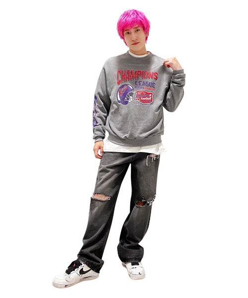 EXIEEE（イグジー）の「ダメージデニムパンツ（デニムパンツ・レディース・ブラック/ブルー・X-LARGE/SMALL/MEDIUM/LARGE）」の22枚目の写真