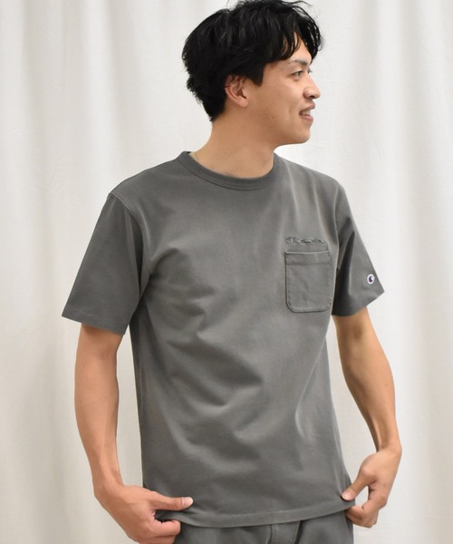 SPENDY'S Store（スペンディーズストア）の「<Champion/チャンピオン>胸ポケットTシャツ（Tシャツ/カットソー・メンズ・スミクロ/キャメル/カーキ・M/L/XL）」の17枚目の写真
