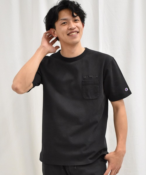 SPENDY'S Store（スペンディーズストア）の「<Champion/チャンピオン>胸ポケットTシャツ（Tシャツ/カットソー・メンズ・スミクロ/キャメル/カーキ・M/L/XL）」の7枚目の写真