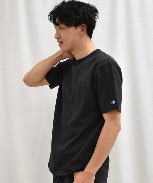 SPENDY'S Store（スペンディーズストア）の「<Champion/チャンピオン>胸ポケットTシャツ（Tシャツ/カットソー・メンズ・スミクロ/キャメル/カーキ・M/L/XL）」の10枚目の写真