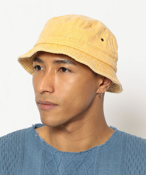 BEAVER（ビーバー）の「MEGA CAP/メガキャップ　Pigment Dyed Twill Washed Bucket Hat　ハット（ハット・メンズ・ブラック/ベージュ/オリーブ/イエロー/その他・LARGE）」の10枚目の写真