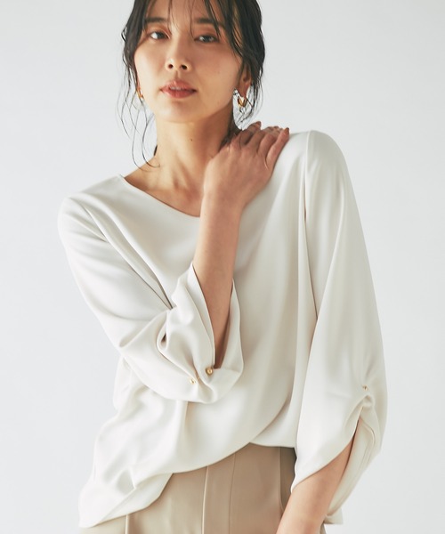RIVE DROITE（リヴドロワ）の「タックパーツブラウス（シャツ/ブラウス・レディース・アイボリー/ベージュ/ミント・38/36）」の4枚目の写真