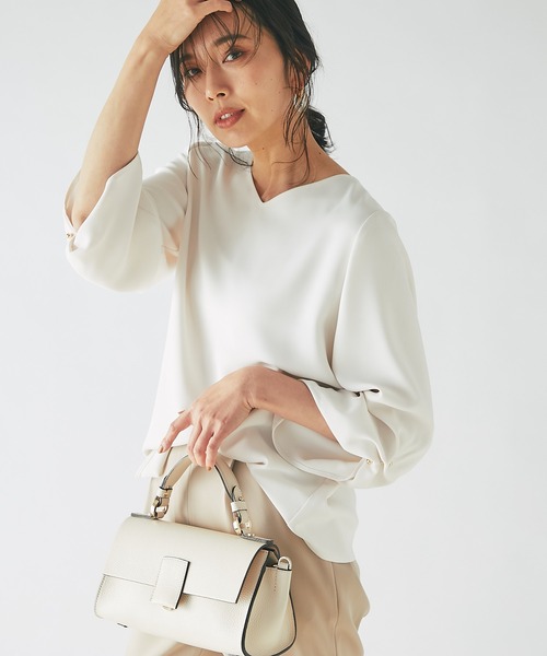 RIVE DROITE（リヴドロワ）の「タックパーツブラウス（シャツ/ブラウス・レディース・アイボリー/ベージュ/ミント・38/36）」の5枚目の写真