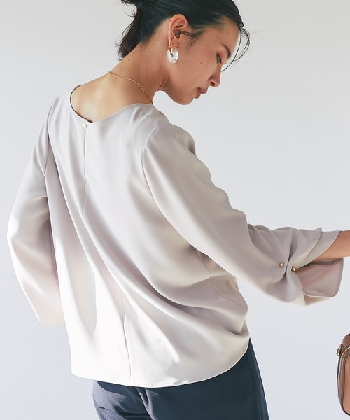 RIVE DROITE（リヴドロワ）の「タックパーツブラウス（シャツ/ブラウス・レディース・アイボリー/ベージュ/ミント・38/36）」の9枚目の写真