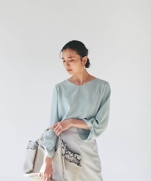 RIVE DROITE（リヴドロワ）の「タックパーツブラウス（シャツ/ブラウス・レディース・アイボリー/ベージュ/ミント・38/36）」の6枚目の写真