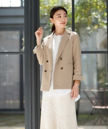 INED | スマッシュリネン ダブルブレストジャケット【セットアップ対応】(テーラードジャケット)
