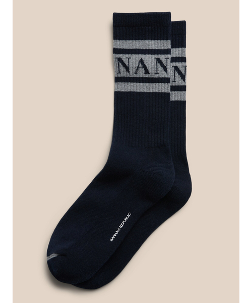 Banana Republic（バナナリパブリック）の「クールマックス(R) ロゴ クルーソックス（ソックス/靴下・メンズ・ホワイト/ブラック/ネイビー/グレー/イエロー/ブルー/カーキ/オレンジ・ONE SIZE）」の5枚目の写真