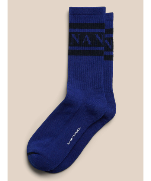 Banana Republic（バナナリパブリック）の「クールマックス(R) ロゴ クルーソックス（ソックス/靴下・メンズ・ホワイト/ブラック/ネイビー/グレー/イエロー/ブルー/カーキ/オレンジ・ONE SIZE）」の6枚目の写真