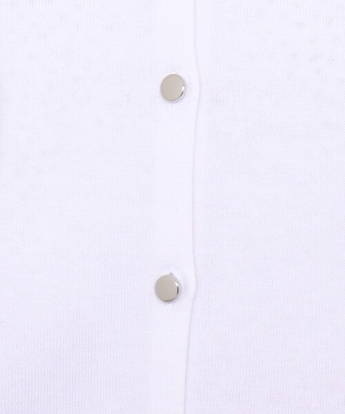 SHOO・LA・RUE(シューラルー)の「◆クリアコットンクルーカーディガン(カーディガン/ボレロ・レディース・オフホワイト/グリーン/ホワイト系5/レッド系1/ブラック/ブルー・04/03/02)」の14枚目の写真
