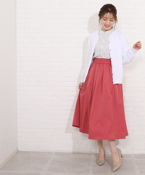 SHOO・LA・RUE(シューラルー)の「◆クリアコットンクルーカーディガン(カーディガン/ボレロ・レディース・オフホワイト/グリーン/ホワイト系5/レッド系1/ブラック/ブルー・04/03/02)」の17枚目の写真