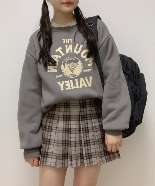 Cham.(チャム)の「カレッジロゴスウェット(スウェット・レディース・グレー/オフホワイト・F)」の2枚目の写真