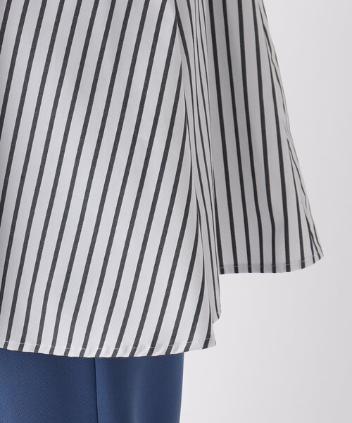 OPAQUE.CLIP（オペークドットクリップ）の「◆【SHIRT OPAQUE．CLIP】ペプラムキリカエブラウス（シャツ/ブラウス・レディース・グリーン系その他4/ライトブルー/ホワイト系/ブラック系2・38/42/40）」の10枚目の写真