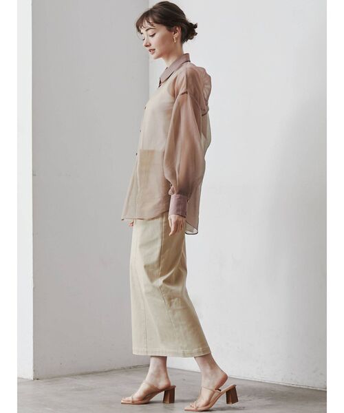 LAGUNAMOON（ラグナムーン）の「ウッドヒールメッシュサンダル（サンダル・レディース・グリーン/ベージュ・SMALL/MEDIUM）」の5枚目の写真