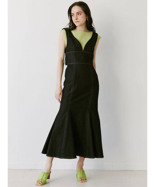 LAGUNAMOON（ラグナムーン）の「ウッドヒールメッシュサンダル（サンダル・レディース・グリーン/ベージュ・SMALL/MEDIUM）」の6枚目の写真