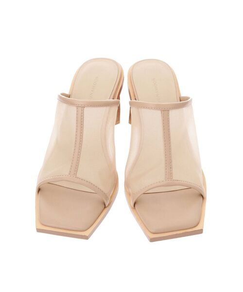 LAGUNAMOON（ラグナムーン）の「ウッドヒールメッシュサンダル（サンダル・レディース・グリーン/ベージュ・SMALL/MEDIUM）」の10枚目の写真