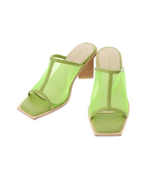 LAGUNAMOON（ラグナムーン）の「ウッドヒールメッシュサンダル（サンダル・レディース・グリーン/ベージュ・SMALL/MEDIUM）」の14枚目の写真