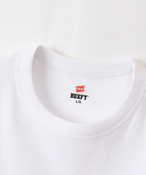 HANES（ヘインズ）の「【Hanes/ヘインズ】メンズ ビーフィー リブTシャツ（Tシャツ/カットソー・メンズ・ホワイト/ブラック/ネイビー/ヘザーグレー・SMALL/MEDIUM/LARGE/X-LARGE）」の16枚目の写真