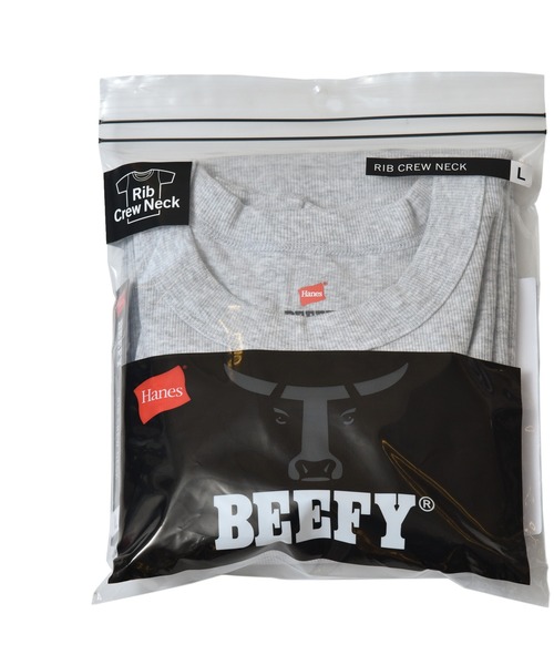 HANES（ヘインズ）の「【Hanes/ヘインズ】メンズ ビーフィー リブTシャツ（Tシャツ/カットソー・メンズ・ホワイト/ブラック/ネイビー/ヘザーグレー・SMALL/MEDIUM/LARGE/X-LARGE）」の9枚目の写真