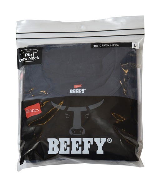 HANES（ヘインズ）の「【Hanes/ヘインズ】メンズ ビーフィー リブTシャツ（Tシャツ/カットソー・メンズ・ホワイト/ブラック/ネイビー/ヘザーグレー・SMALL/MEDIUM/LARGE/X-LARGE）」の13枚目の写真