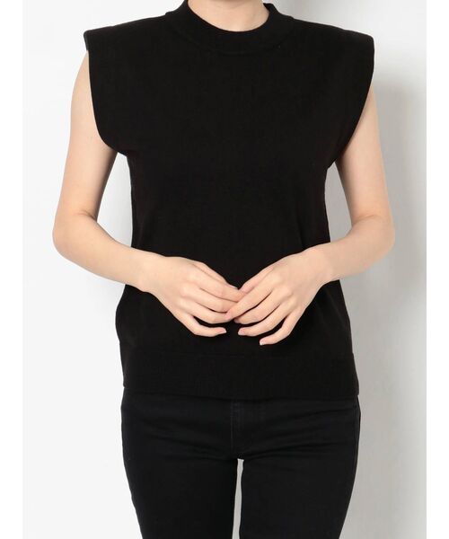 MURUA(ムルーア)の「オーバーショルダーニットタンク(タンクトップ・レディース・ライトグレー/ブラック/ブルー/ベージュ・FREE)」の6枚目の写真