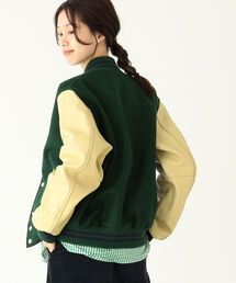 BEAMS BOY スタジャン ウール・レザー BEAMS BOY スタジャン ウール・レザー