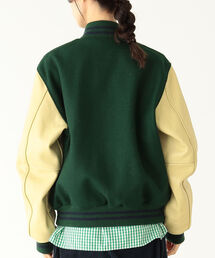BEAMS BOY スタジャン ウール・レザー 美品】BEAMSBOYスタジャン 黒 ウールレザー - メルカリ