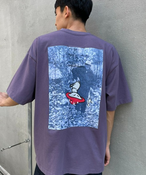 Dunno（ドノウ）の「【DUNNO/ダノウ】Zen M.Hunter Tee ユニセックス（Tシャツ/カットソー・メンズ・ホワイト/パープル・MEDIUM/LARGE）」の2枚目の写真