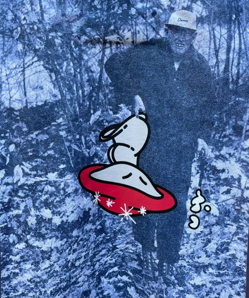 Dunno（ドノウ）の「【DUNNO/ダノウ】Zen M.Hunter Tee ユニセックス（Tシャツ/カットソー・メンズ・ホワイト/パープル・MEDIUM/LARGE）」の4枚目の写真