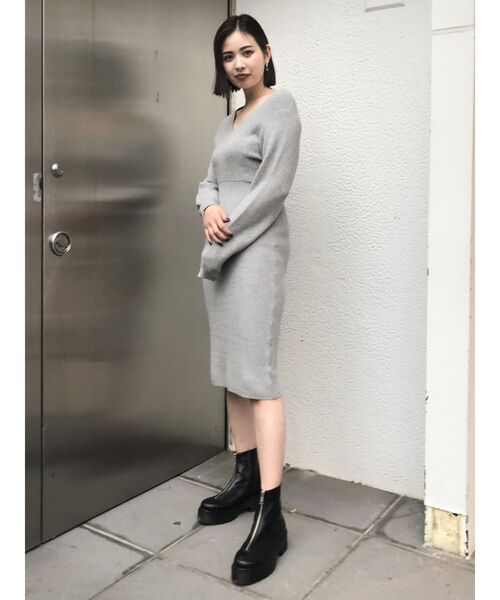 セール ブランド古着 ニットワンピース ワンピース Emoda エモダ のファッション通販 Zozoused