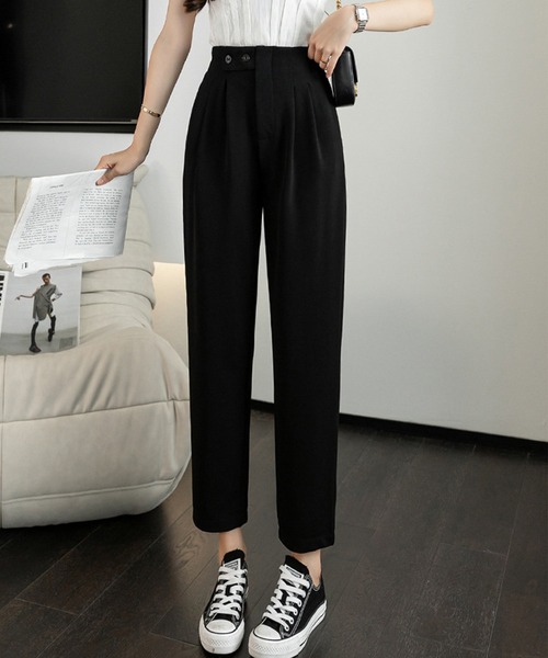 aimoha（アイモハ）の「後ろウェストゴムスラックス（スラックス・レディース・ブラック/ベージュ・SMALL/MEDIUM/LARGE/X-LARGE/XX-LARGE）」の19枚目の写真